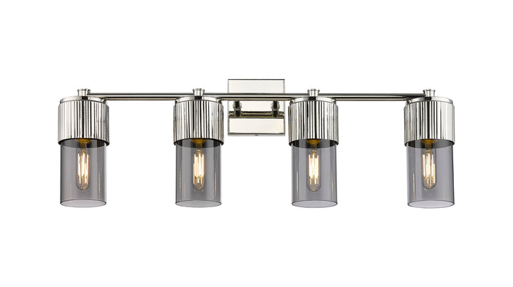 Innovations Lighting Bolivar 7" Bath Vanity Light - Polished Nickel Vanity Lights Innovations Lighting Light Smoke ; Glass Type: Smoked  