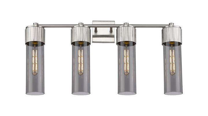 Innovations Lighting Bolivar 12" Bath Vanity Light - Satin Nickel Vanity Lights Innovations Lighting Light Smoke ; Glass Type: Smoked  