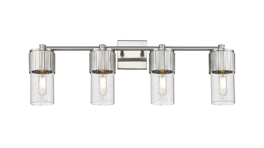 Innovations Lighting Bolivar 7" Bath Vanity Light - Satin Nickel Vanity Lights Innovations Lighting Seedy ; Glass Type: Seedy  