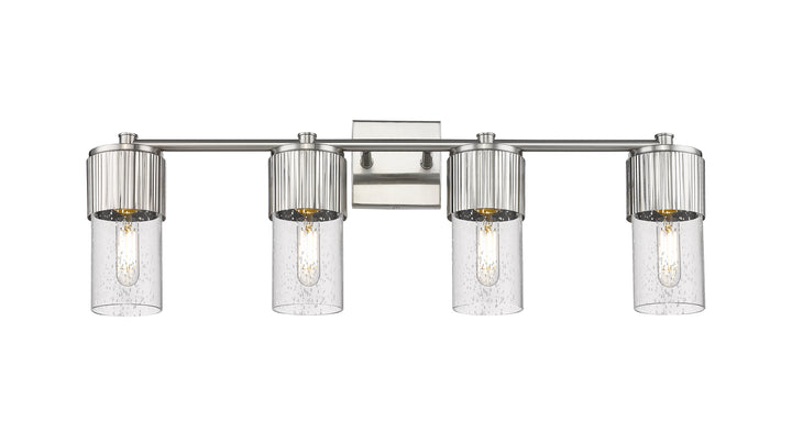 Innovations Lighting Bolivar 7" Bath Vanity Light - Satin Nickel Vanity Lights Innovations Lighting Seedy ; Glass Type: Seedy  