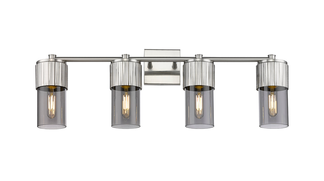 Innovations Lighting Bolivar 7" Bath Vanity Light - Satin Nickel Vanity Lights Innovations Lighting Light Smoke ; Glass Type: Smoked  