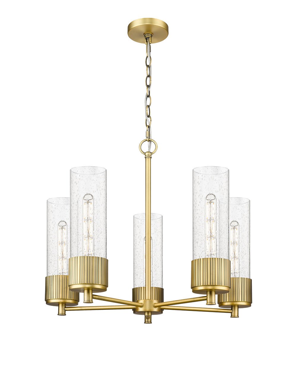 Innovations Lighting Bolivar 12" Chandelier Chandeliers Innovations Lighting Brushed Brass Seedy ; Glass Type: Seedy 