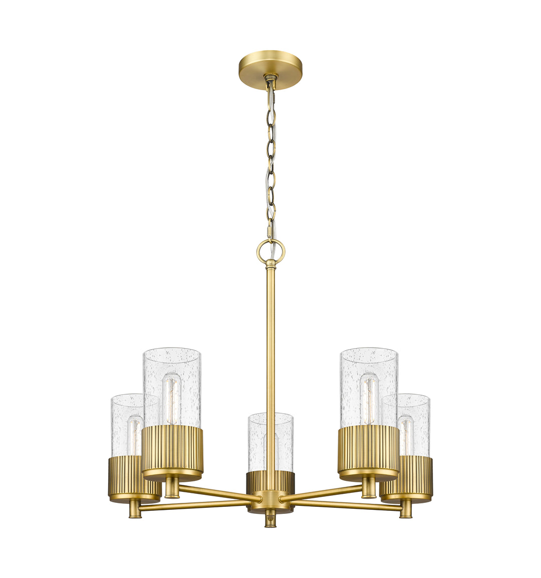 Innovations Lighting Bolivar 7" Chandelier Chandeliers Innovations Lighting Brushed Brass Seedy ; Glass Type: Seedy 