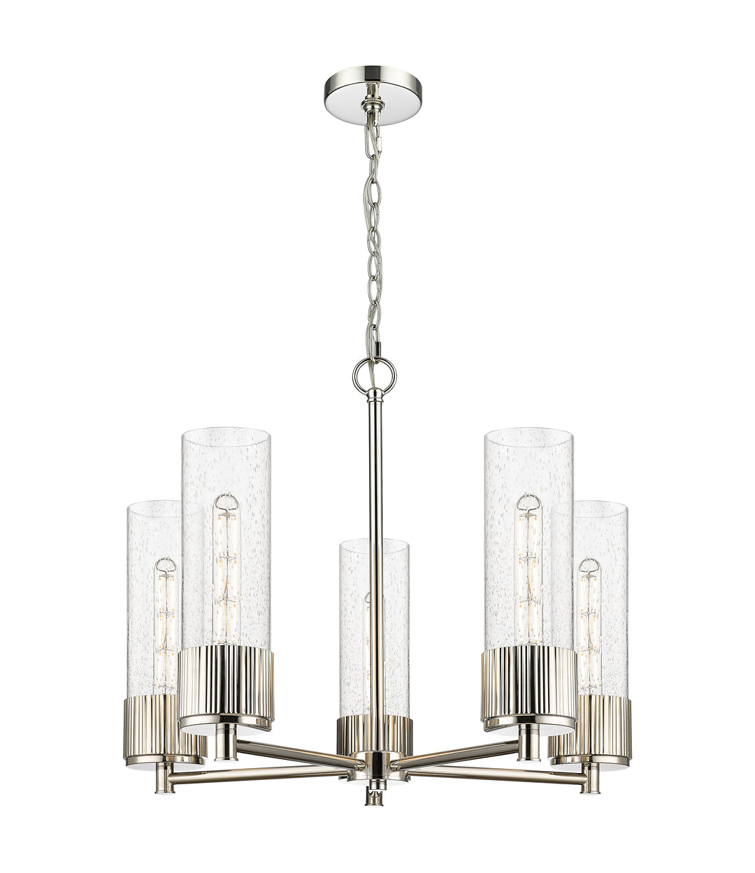 Innovations Lighting Bolivar 12" Chandelier Chandeliers Innovations Lighting Polished Nickel Seedy ; Glass Type: Seedy 