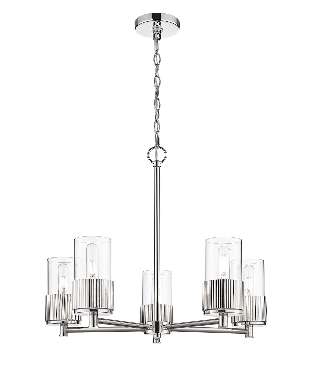 Innovations Lighting Bolivar 7" Chandelier Chandeliers Innovations Lighting Polished Nickel Clear ; Glass Type: Clear 