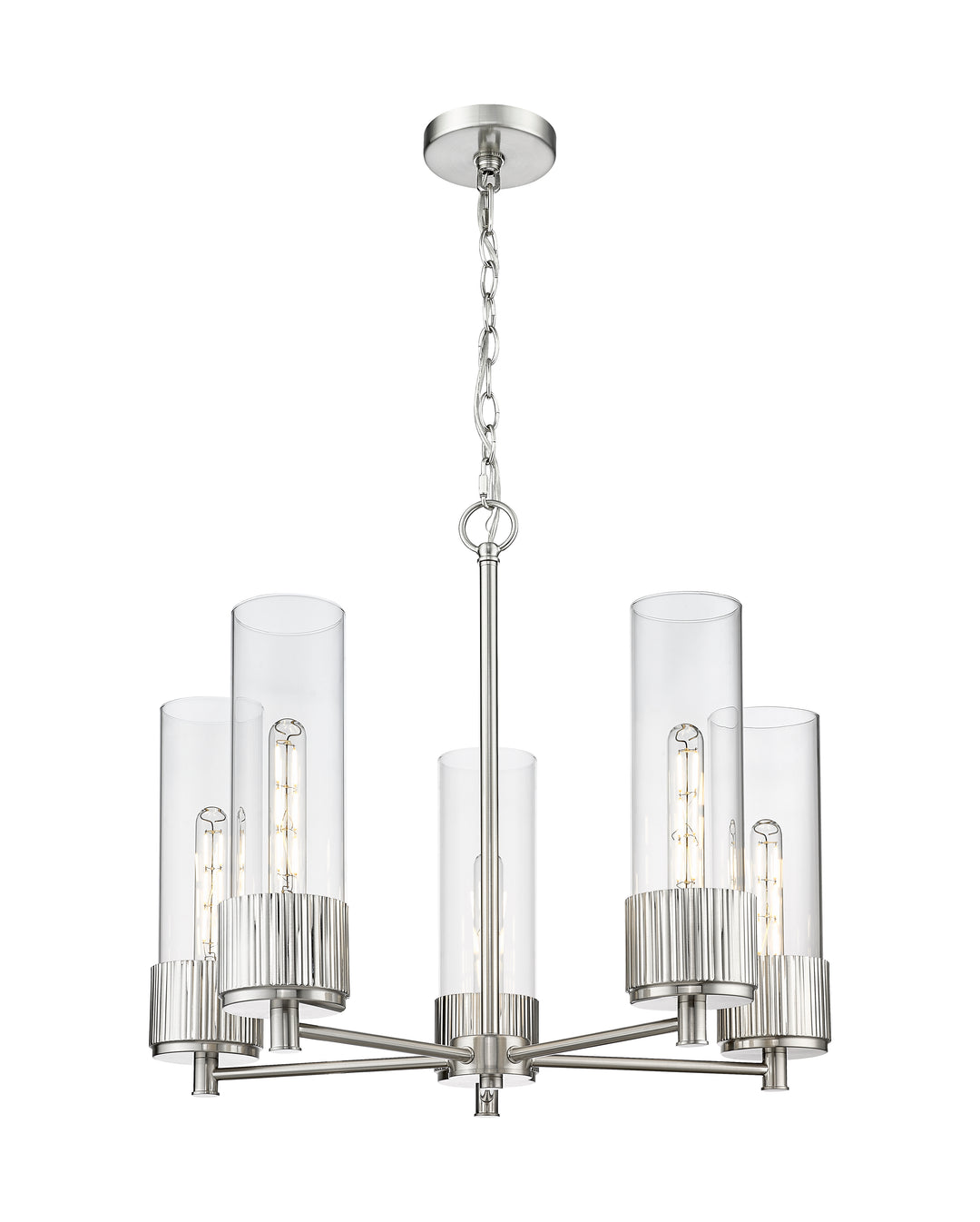 Innovations Lighting Bolivar 12" Chandelier Chandeliers Innovations Lighting Satin Nickel Clear ; Glass Type: Clear 