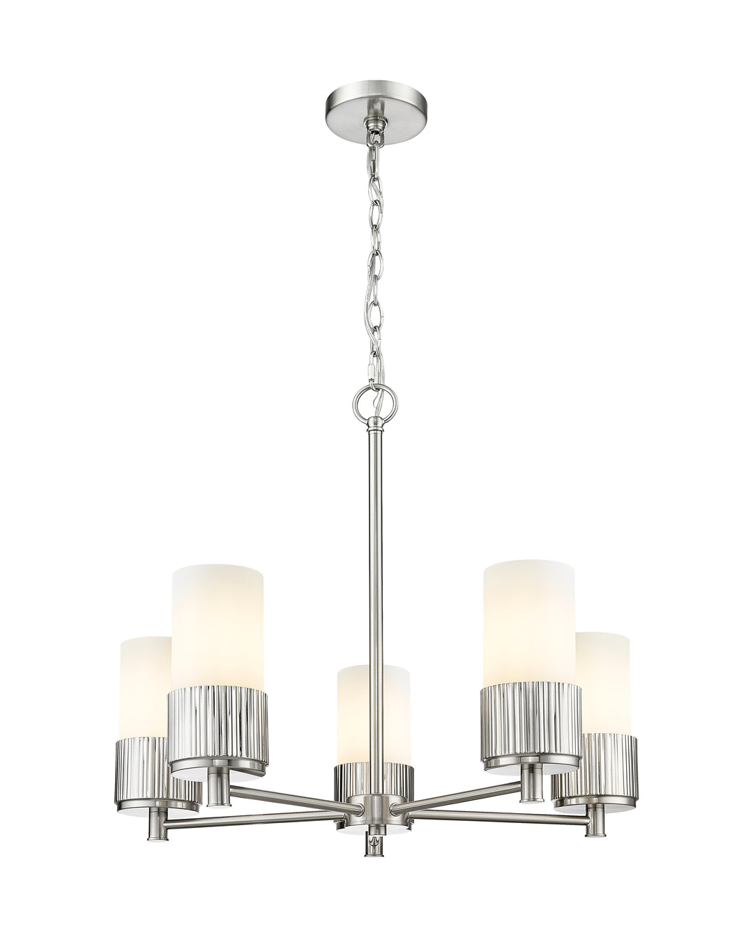 Innovations Lighting Bolivar 7" Chandelier Chandeliers Innovations Lighting Satin Nickel White ; Glass Type: Frosted 