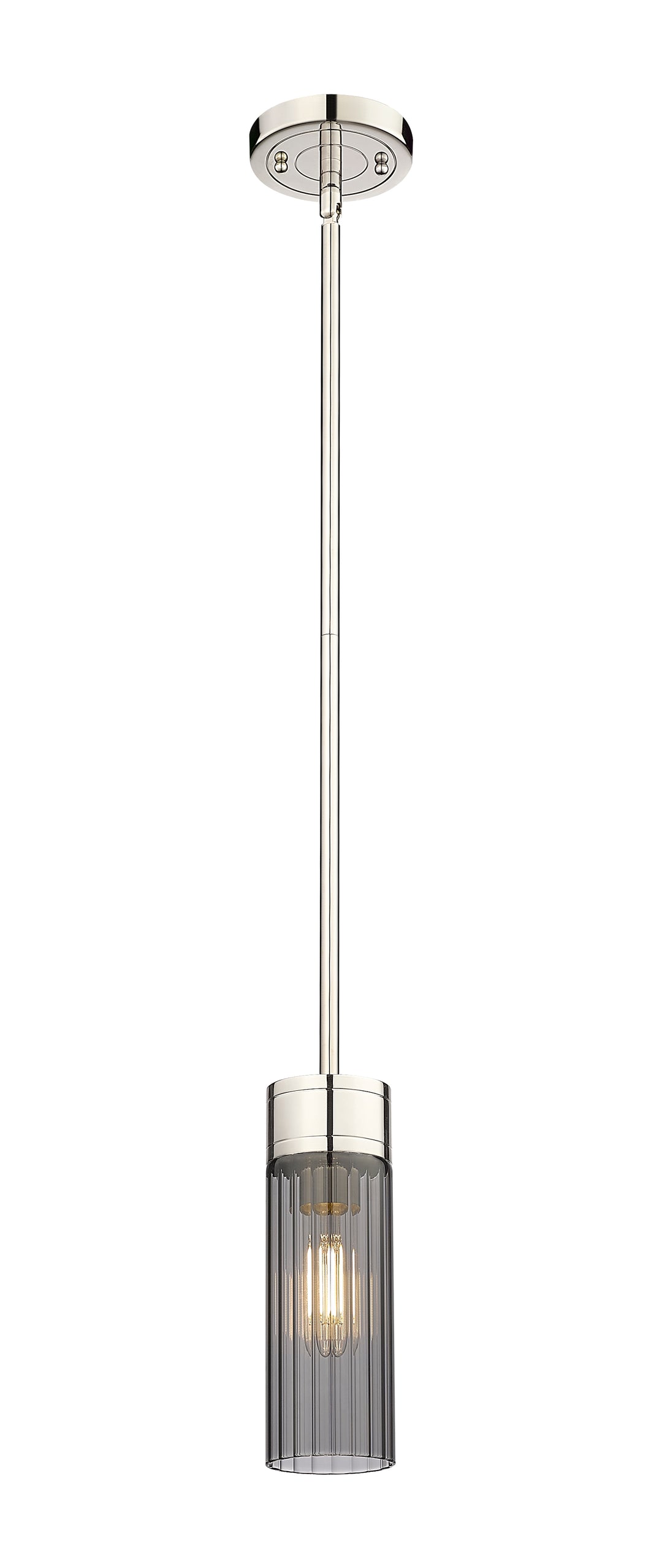 Innovations Lighting Empire 8" Pendant - Polished Nickel Pendants Innovations Lighting Light Smoke ; Glass Type: Smoked  