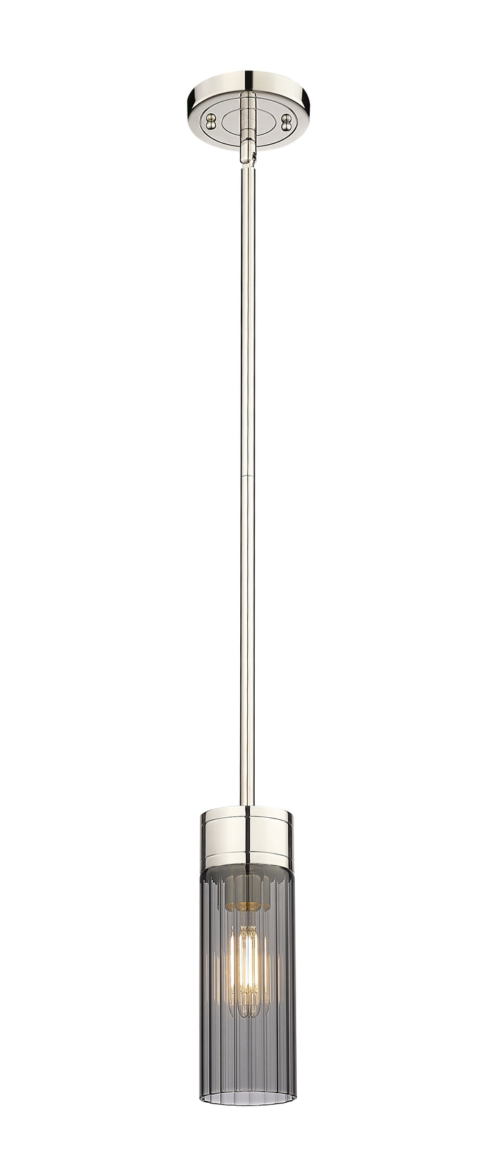 Innovations Lighting Empire 8" Pendant - Polished Nickel Pendants Innovations Lighting Light Smoke ; Glass Type: Smoked  