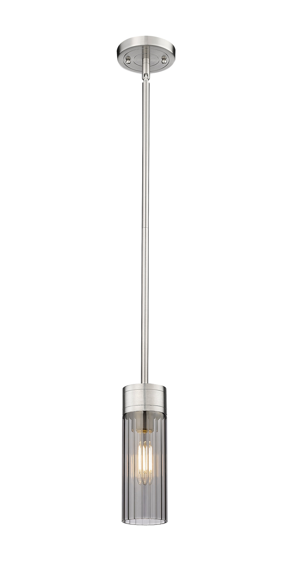 Innovations Lighting Empire 8" Pendant - Satin Nickel Pendants Innovations Lighting Light Smoke ; Glass Type: Smoked  