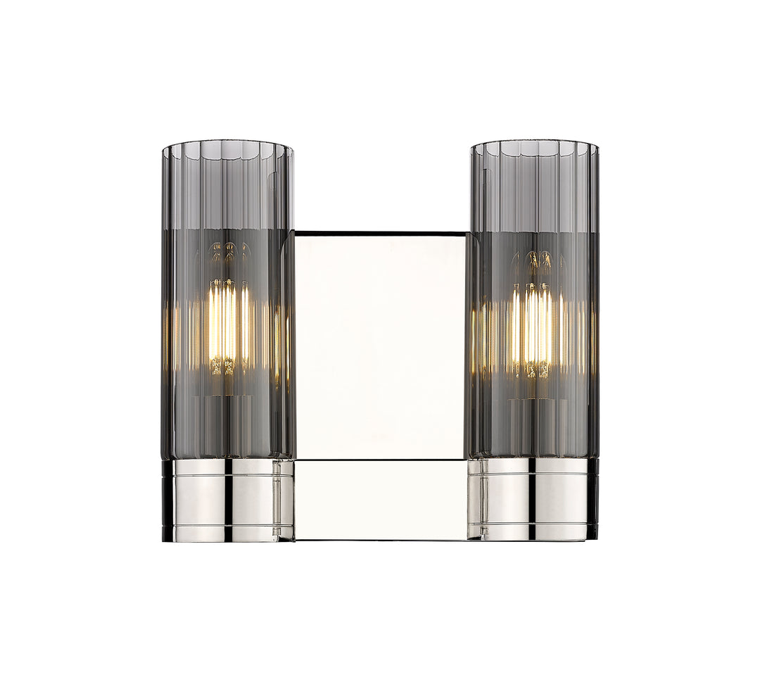 Innovations Lighting Empire 8" Bath Vanity Light - Polished Nickel Vanity Lights Innovations Lighting Light Smoke ; Glass Type: Smoked  