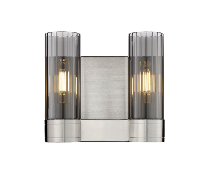 Innovations Lighting Empire 8" Bath Vanity Light - Satin Nickel Vanity Lights Innovations Lighting Light Smoke ; Glass Type: Smoked  