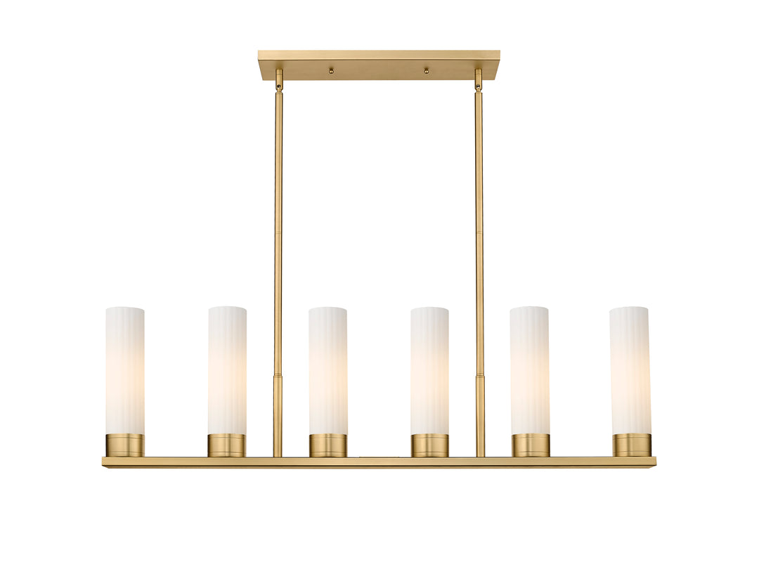 Innovations Lighting Empire 11" Linear Pendant - Brushed Brass Pendants Innovations Lighting White ; Glass Type: Frosted  