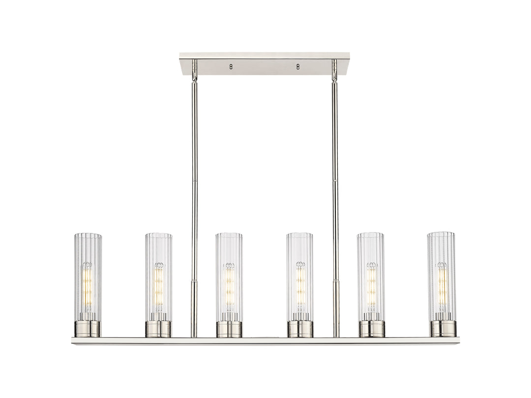 Innovations Lighting Empire 8" Linear Pendant - Polished Nickel Pendants Innovations Lighting Clear ; Glass Type: Clear  