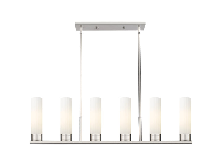 Innovations Lighting Empire 11" Linear Pendant - Satin Nickel Pendants Innovations Lighting White ; Glass Type: Frosted  