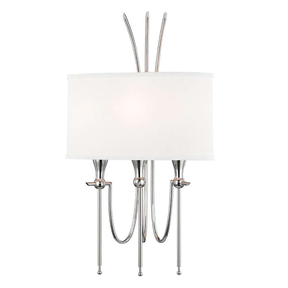 Hudson Valley Lighting Damaris Wall Sconce Wall Sconces Hudson Valley Lighting Polished Nickel  