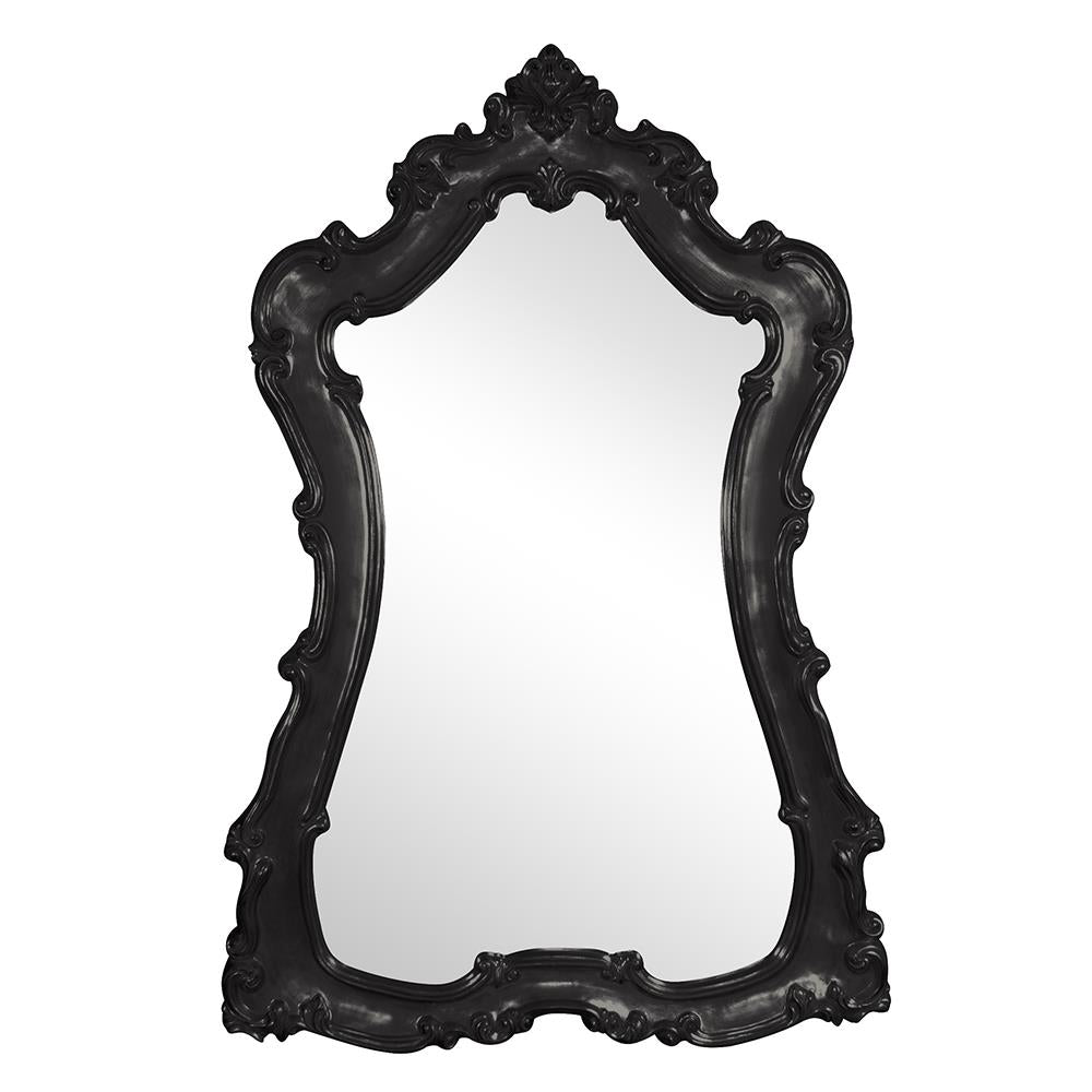 Howard Elliott Collection Lorelei Mirror - Glossy Black Mirrors Howard Elliott Collection   