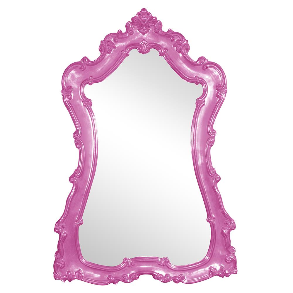 Howard Elliott Collection Lorelei Mirror - Glossy Hot Pink Mirrors Howard Elliott Collection   