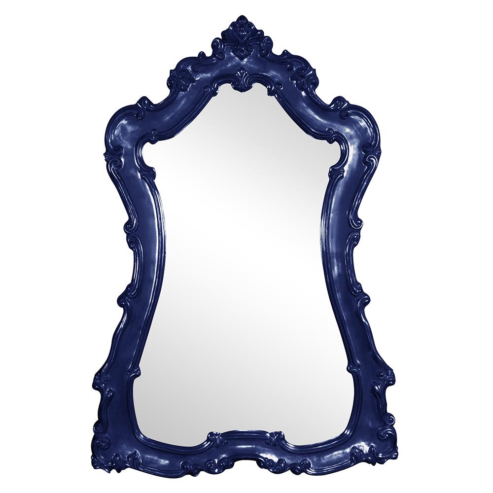 Howard Elliott Collection Lorelei Mirror - Glossy Navy Mirrors Howard Elliott Collection   