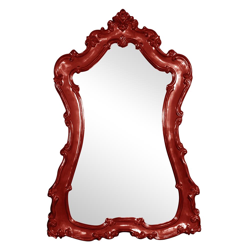 Howard Elliott Collection Lorelei Mirror - Glossy Red Mirrors Howard Elliott Collection   