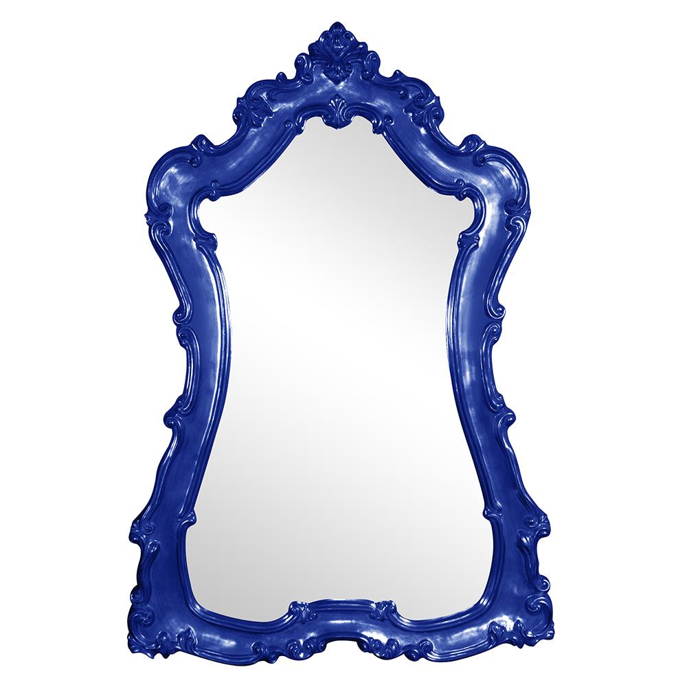 Howard Elliott Collection Lorelei Mirror - Glossy Royal Blue Mirrors Howard Elliott Collection   