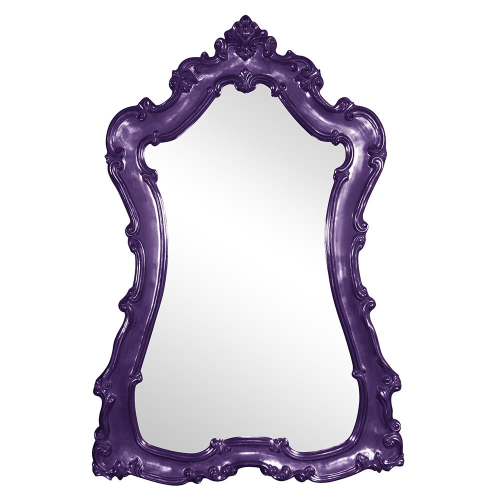 Howard Elliott Collection Lorelei Mirror - Glossy Royal Purple Mirrors Howard Elliott Collection   