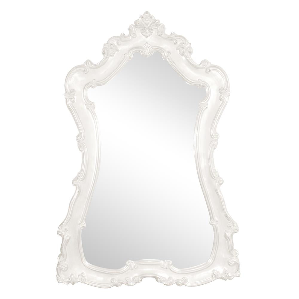 Howard Elliott Collection Lorelei Mirror - Glossy White Mirrors Howard Elliott Collection   