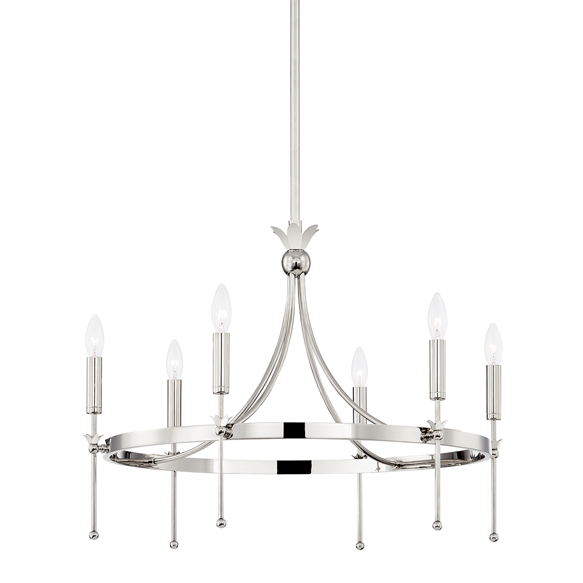 Hudson Valley Lighting Gates Chandelier Chandelier Hudson Valley Lighting Polished Nickel  