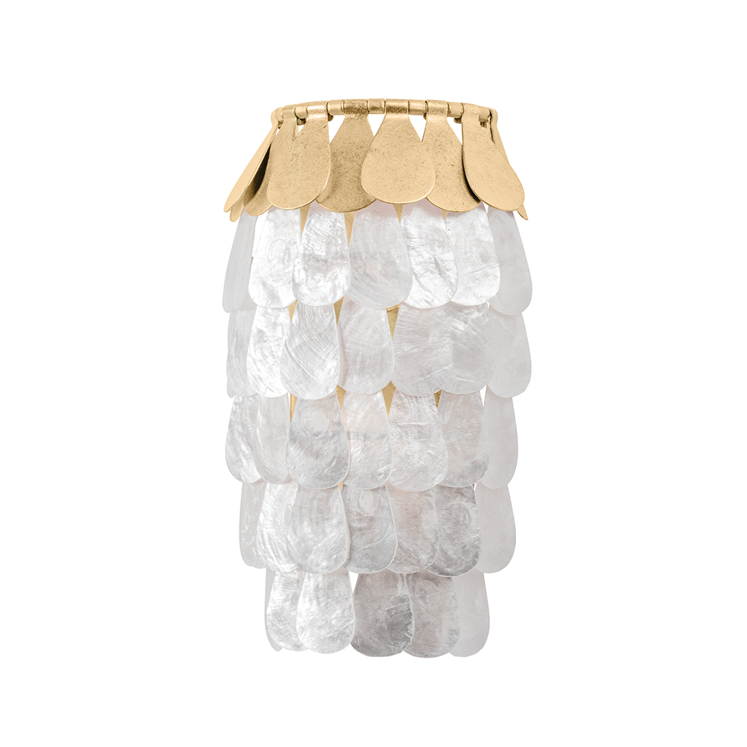 Corbett Lighting Coralie Wall Sconce Wall Sconces Corbett VINTAGE GOLD LEAF 7.25x11.5 