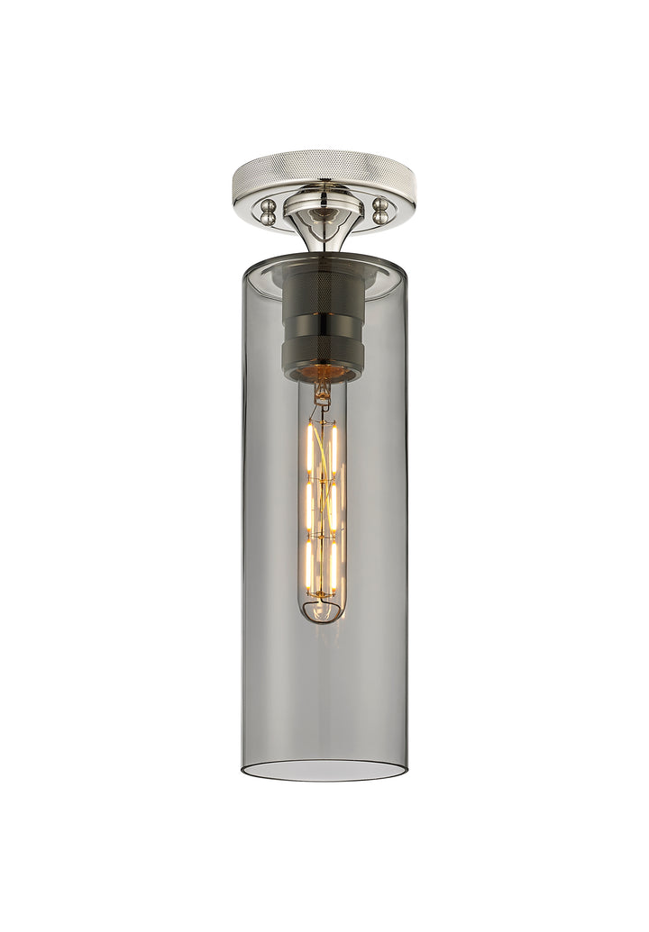 Innovations Lighting Crown Point 12" Flush Mount - Polished Nickel Ceiling Flush Mounts Innovations Lighting Light Smoke ; Glass Type: Smoked  