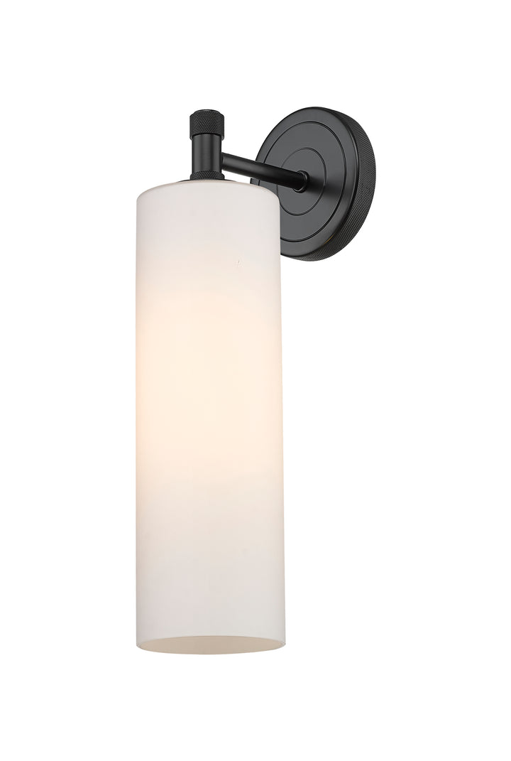 Innovations Lighting Crown Point 12" Sconce - Matte Black Wall Sconces Innovations Lighting White ; Glass Type: Frosted  