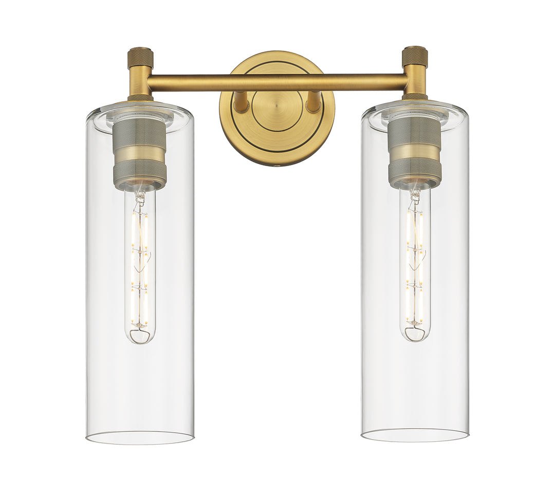 Innovations Lighting Crown Point 12" Bath Vanity Light - Brushed Brass Vanity Lights Innovations Lighting Clear ; Glass Type: Clear  