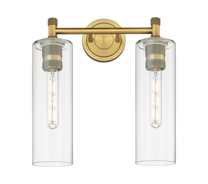 Innovations Lighting Crown Point 12" Bath Vanity Light - Brushed Brass Vanity Lights Innovations Lighting Clear ; Glass Type: Clear  