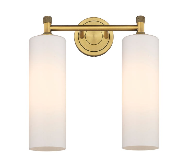 Innovations Lighting Crown Point 12" Bath Vanity Light - Brushed Brass Vanity Lights Innovations Lighting White ; Glass Type: Frosted  