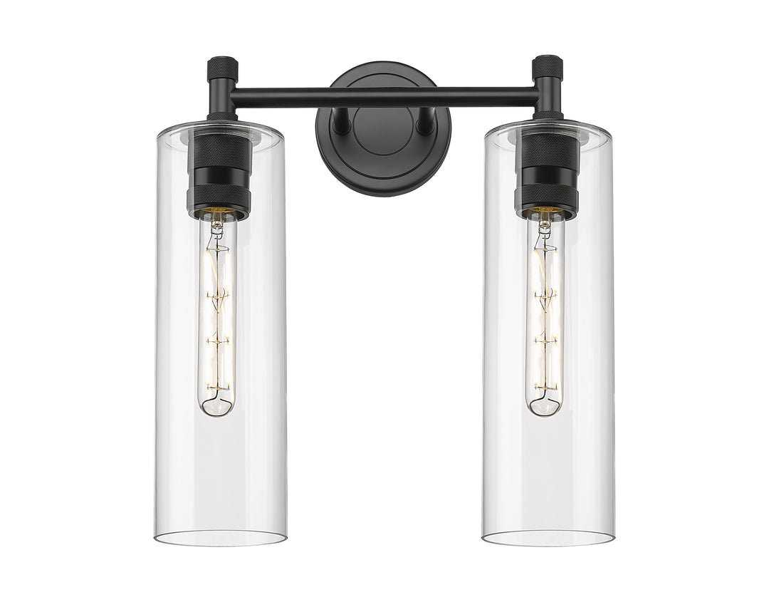 Innovations Lighting Crown Point 12" Bath Vanity Light - Matte Black Vanity Lights Innovations Lighting Clear ; Glass Type: Clear  