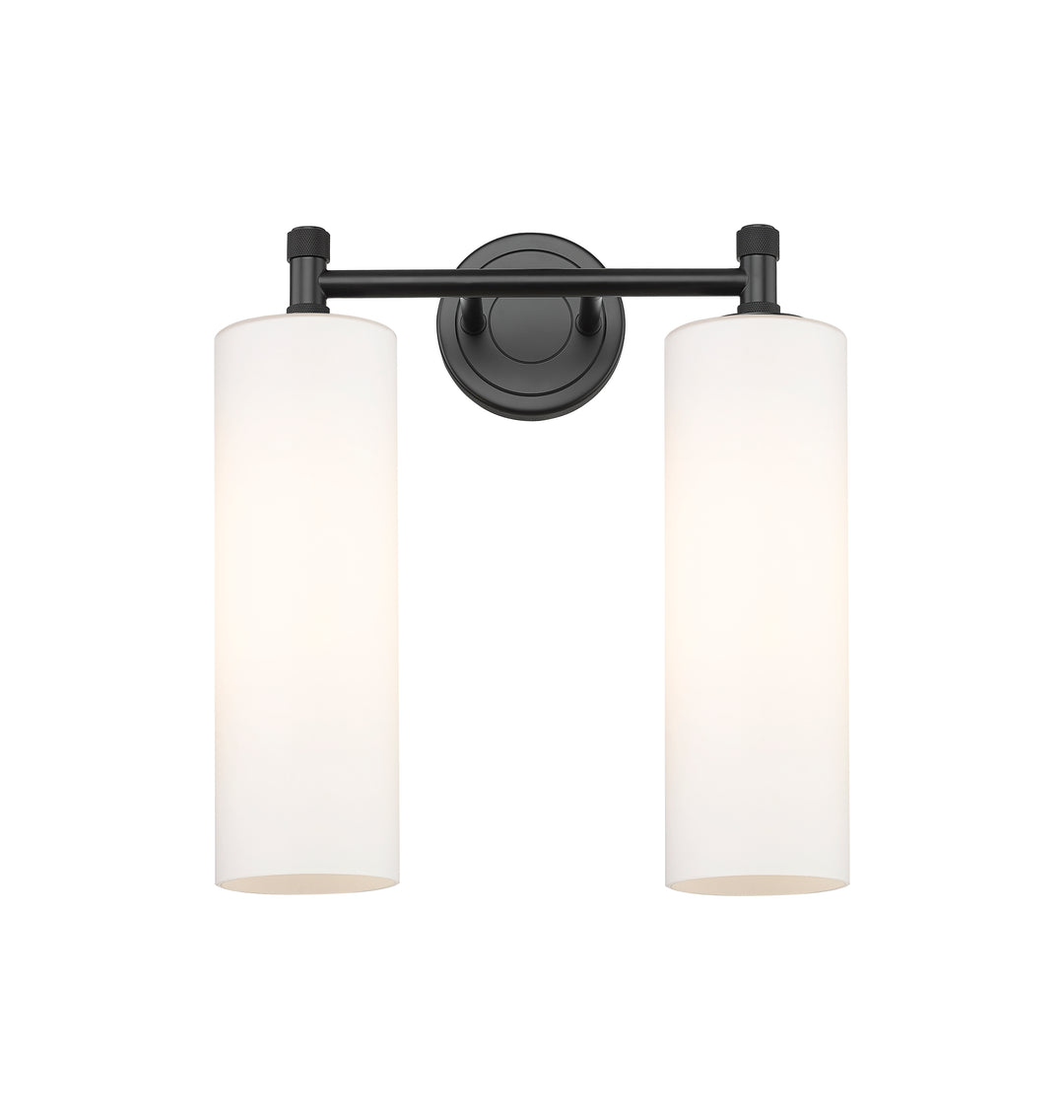 Innovations Lighting Crown Point 12" Bath Vanity Light - Matte Black Vanity Lights Innovations Lighting White ; Glass Type: Frosted  