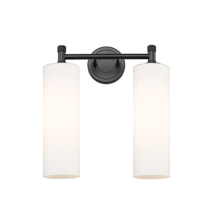 Innovations Lighting Crown Point 12" Bath Vanity Light - Matte Black Vanity Lights Innovations Lighting White ; Glass Type: Frosted  