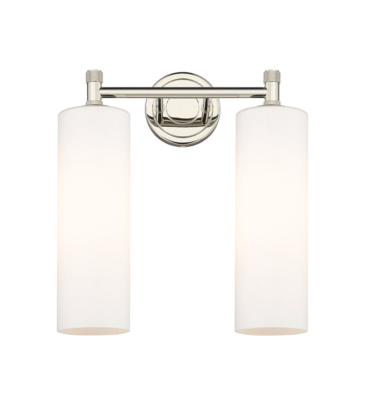 Innovations Lighting Crown Point 12" Bath Vanity Light - Polished Nickel Vanity Lights Innovations Lighting White ; Glass Type: Frosted  