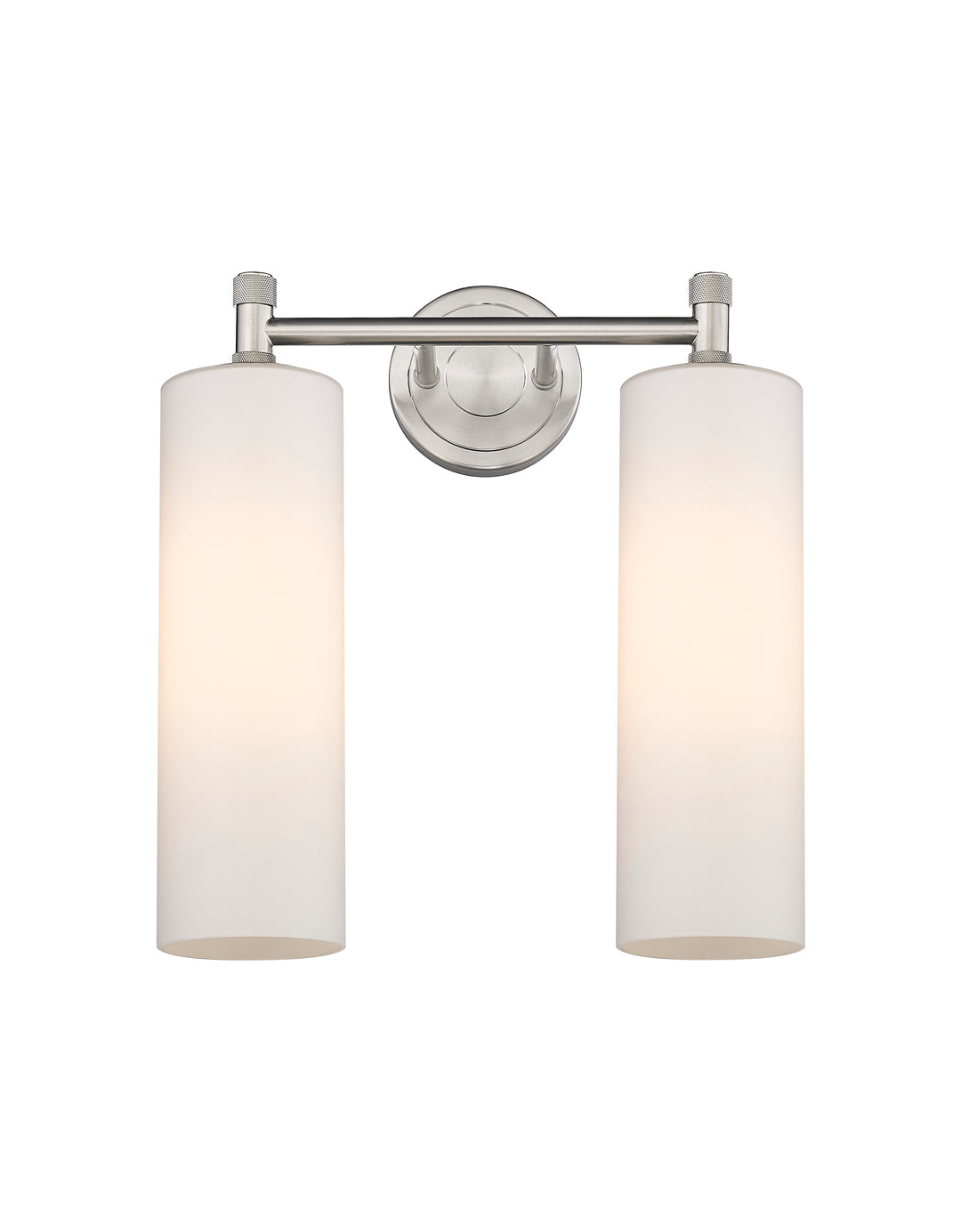 Innovations Lighting Crown Point 12" Bath Vanity Light - Satin Nickel Vanity Lights Innovations Lighting White ; Glass Type: Frosted  