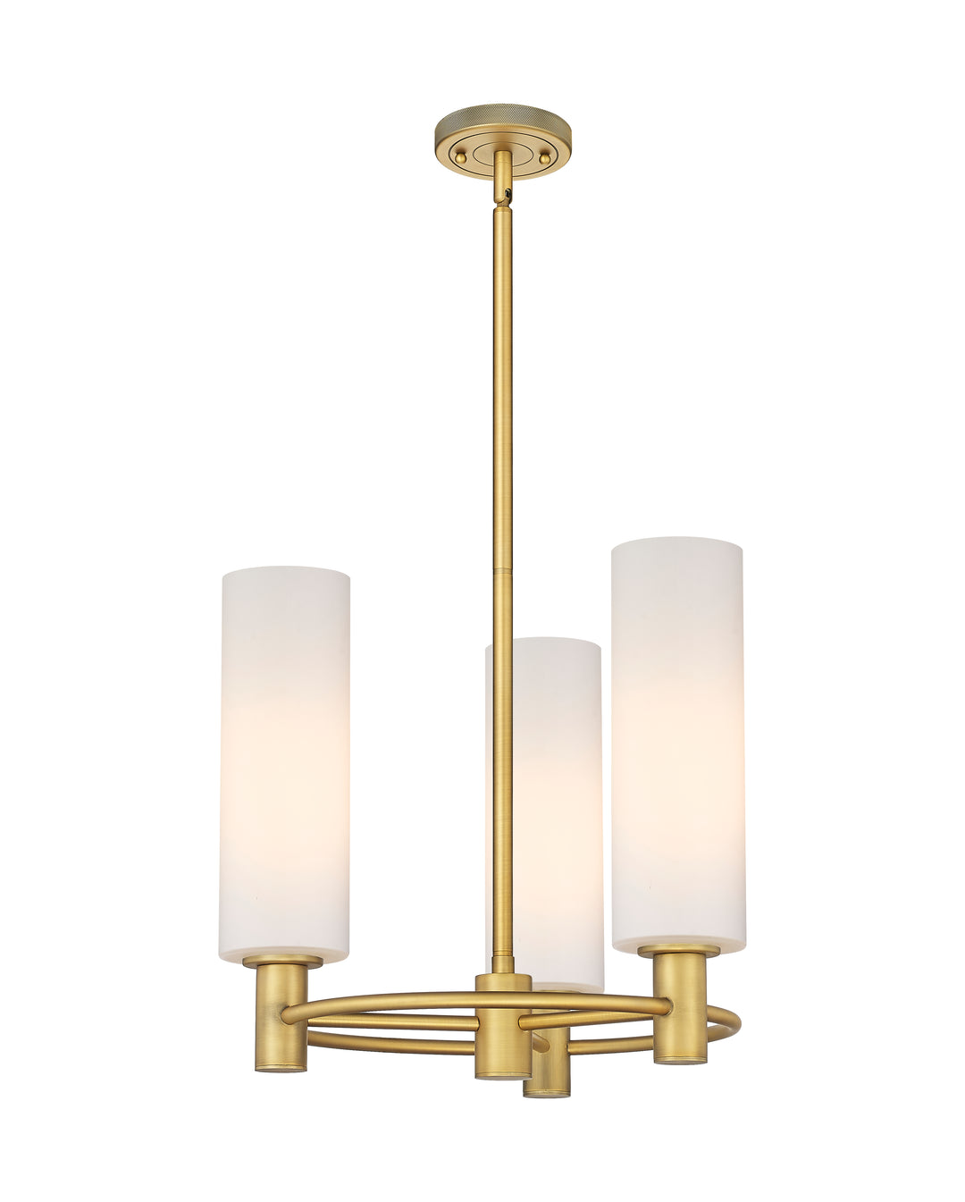 Innovations Lighting Crown Point 12" Pendant - Brushed Brass Pendants Innovations Lighting White ; Glass Type: Frosted  