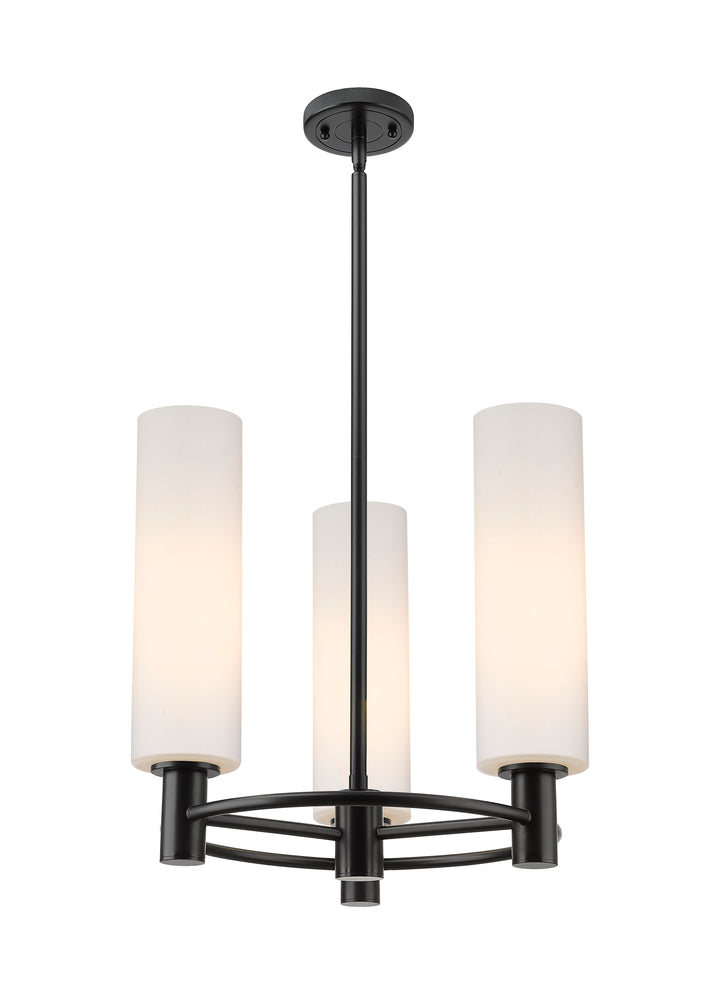 Innovations Lighting Crown Point 12" Pendant - Matte Black Pendants Innovations Lighting White ; Glass Type: Frosted  