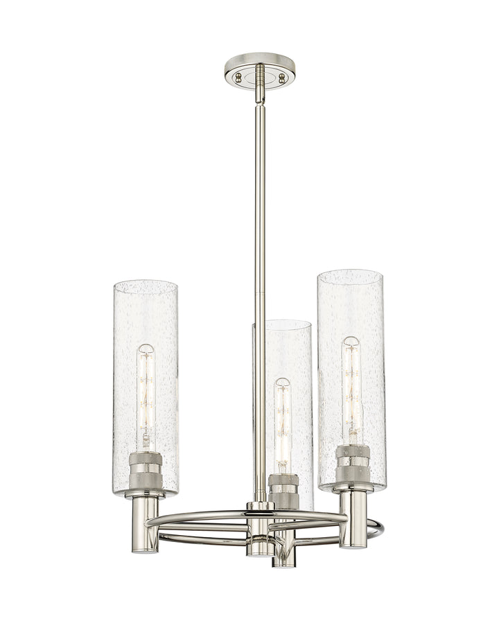 Innovations Lighting Crown Point 12" Pendant - Polished Nickel Pendants Innovations Lighting Seedy ; Glass Type: Seedy  