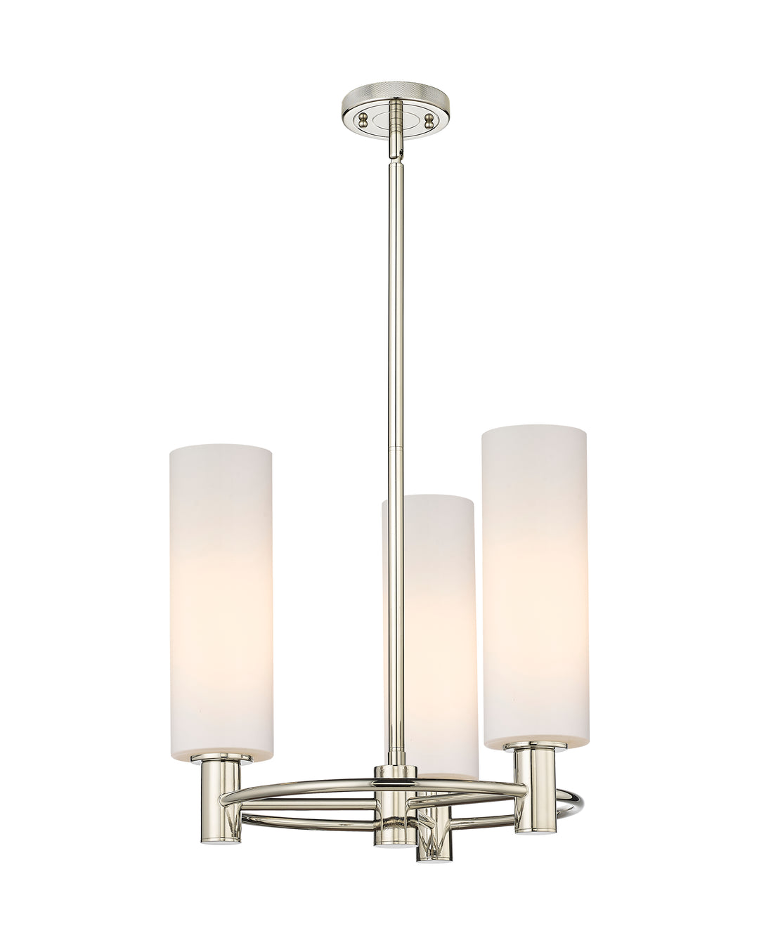 Innovations Lighting Crown Point 12" Pendant - Polished Nickel Pendants Innovations Lighting White ; Glass Type: Frosted  