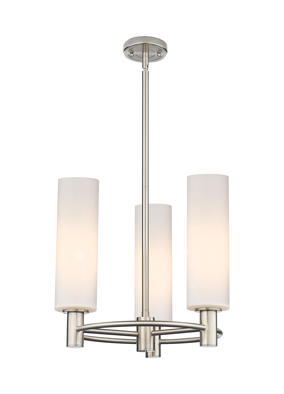 Innovations Lighting Crown Point 12" Pendant - Satin Nickel Pendants Innovations Lighting White ; Glass Type: Frosted  