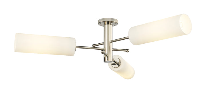 Innovations Lighting Crown Point 12" Flush Mount - Polished Nickel Ceiling Flush Mounts Innovations Lighting White ; Glass Type: Frosted  