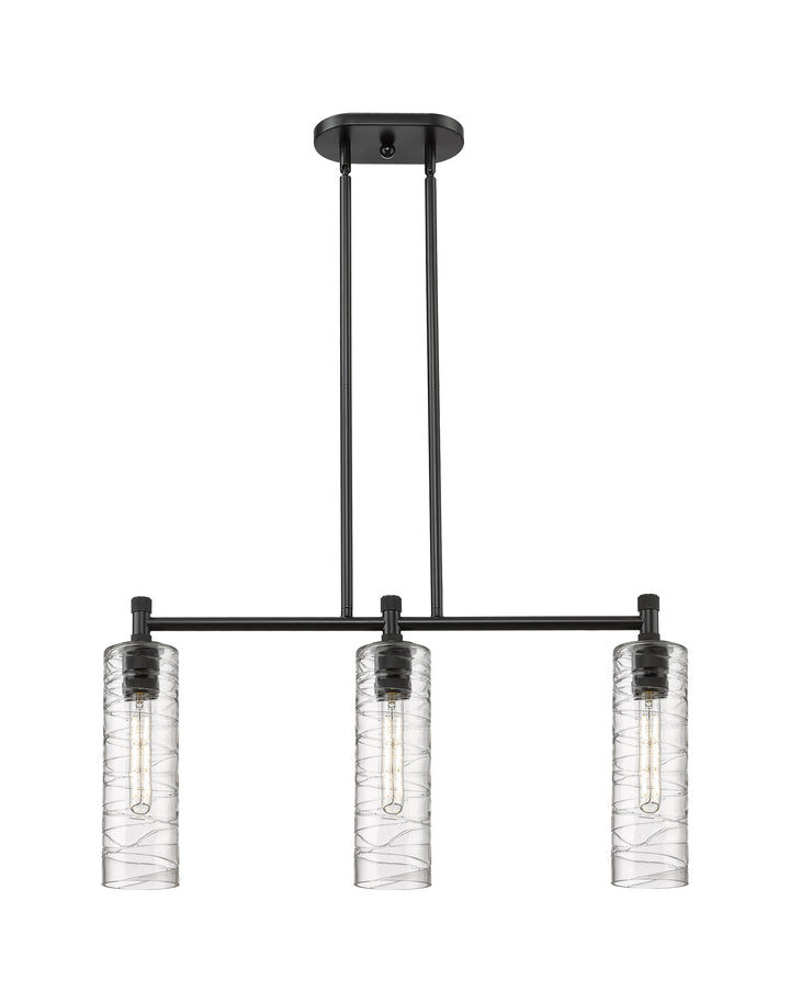 Innovations Lighting Crown Point 12" Island Light - Matte Black Linear Chandeliers Innovations Lighting   