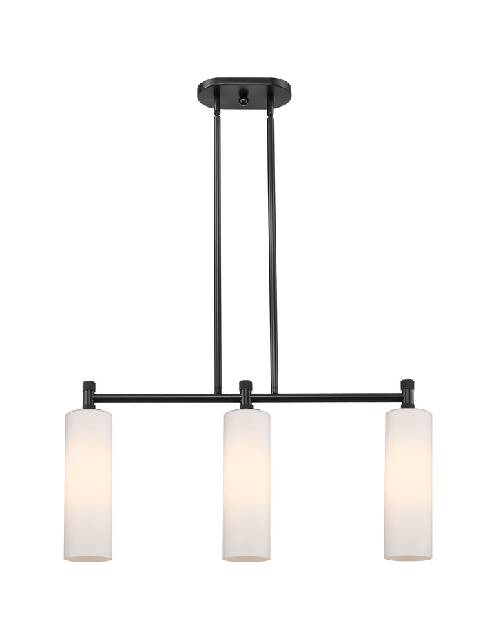 Innovations Lighting Crown Point 12" Island Light - Matte Black Linear Chandeliers Innovations Lighting   