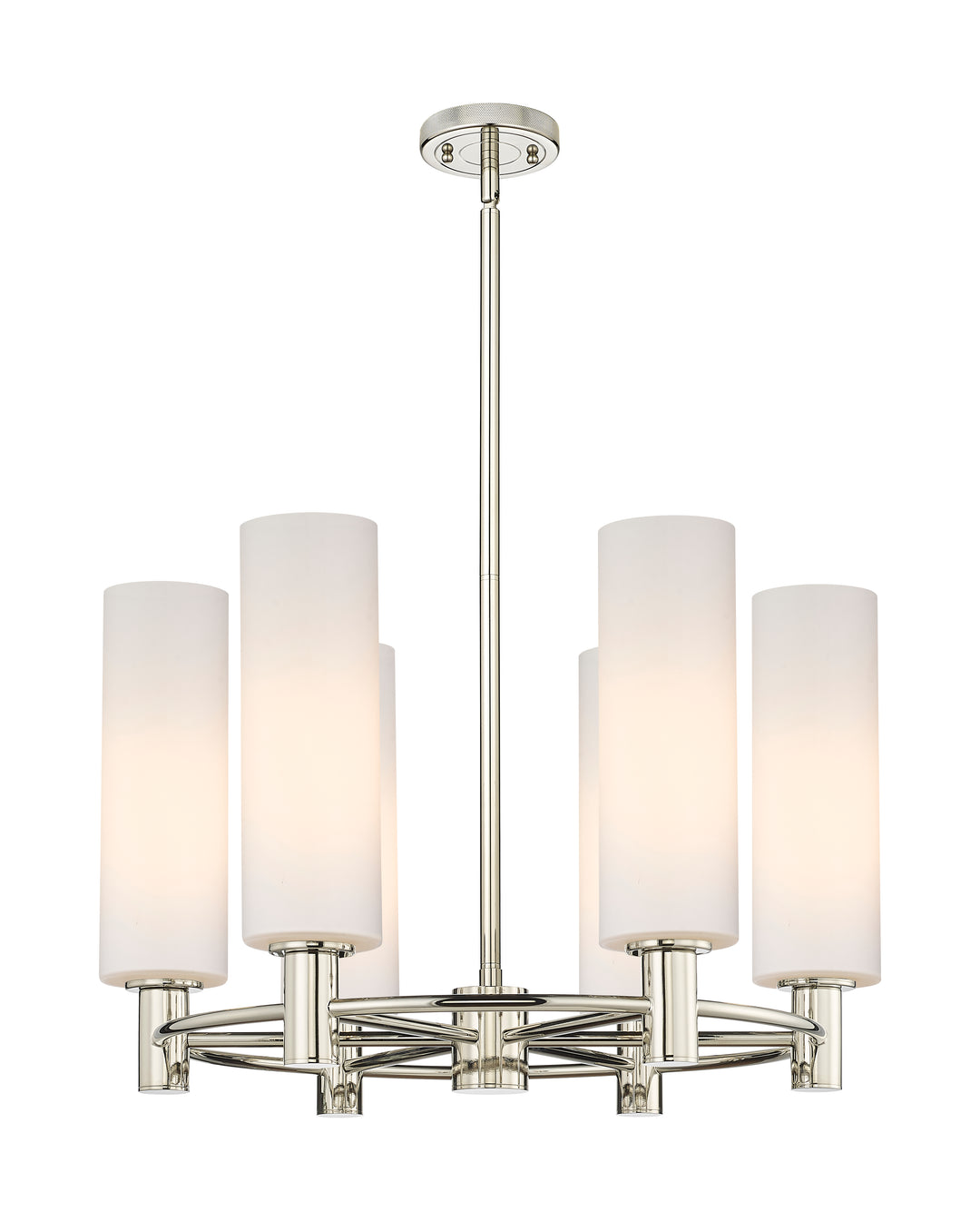 Innovations Lighting Crown Point 12" Chandelier - Polished Nickel Chandeliers Innovations Lighting White ; Glass Type: Frosted  