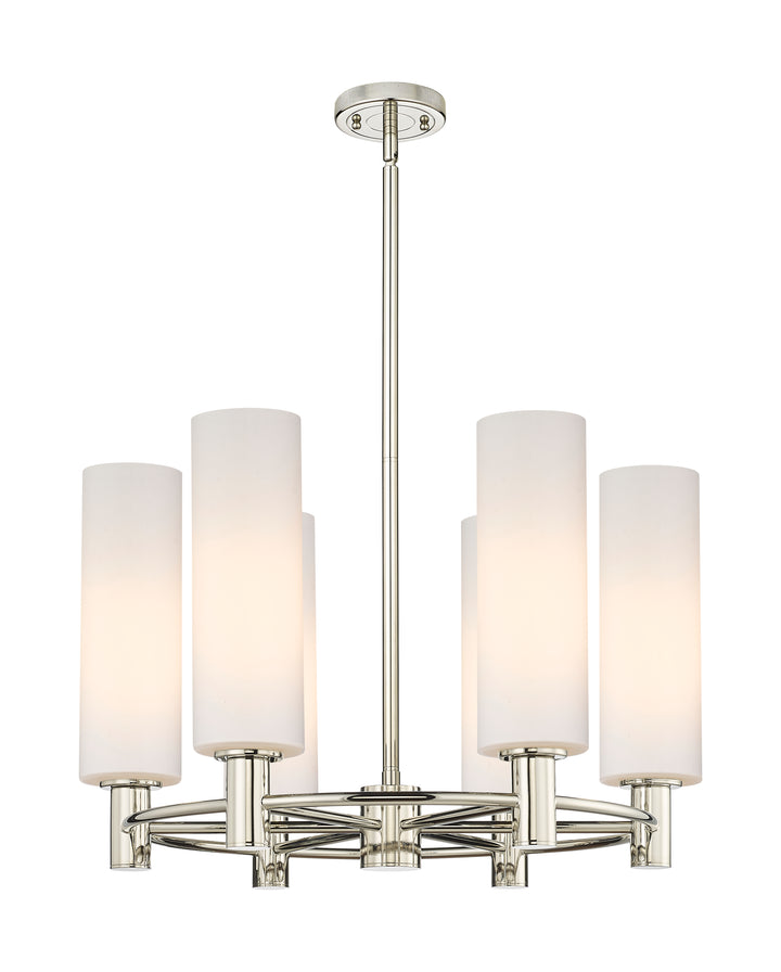 Innovations Lighting Crown Point 12" Chandelier - Polished Nickel Chandeliers Innovations Lighting White ; Glass Type: Frosted  