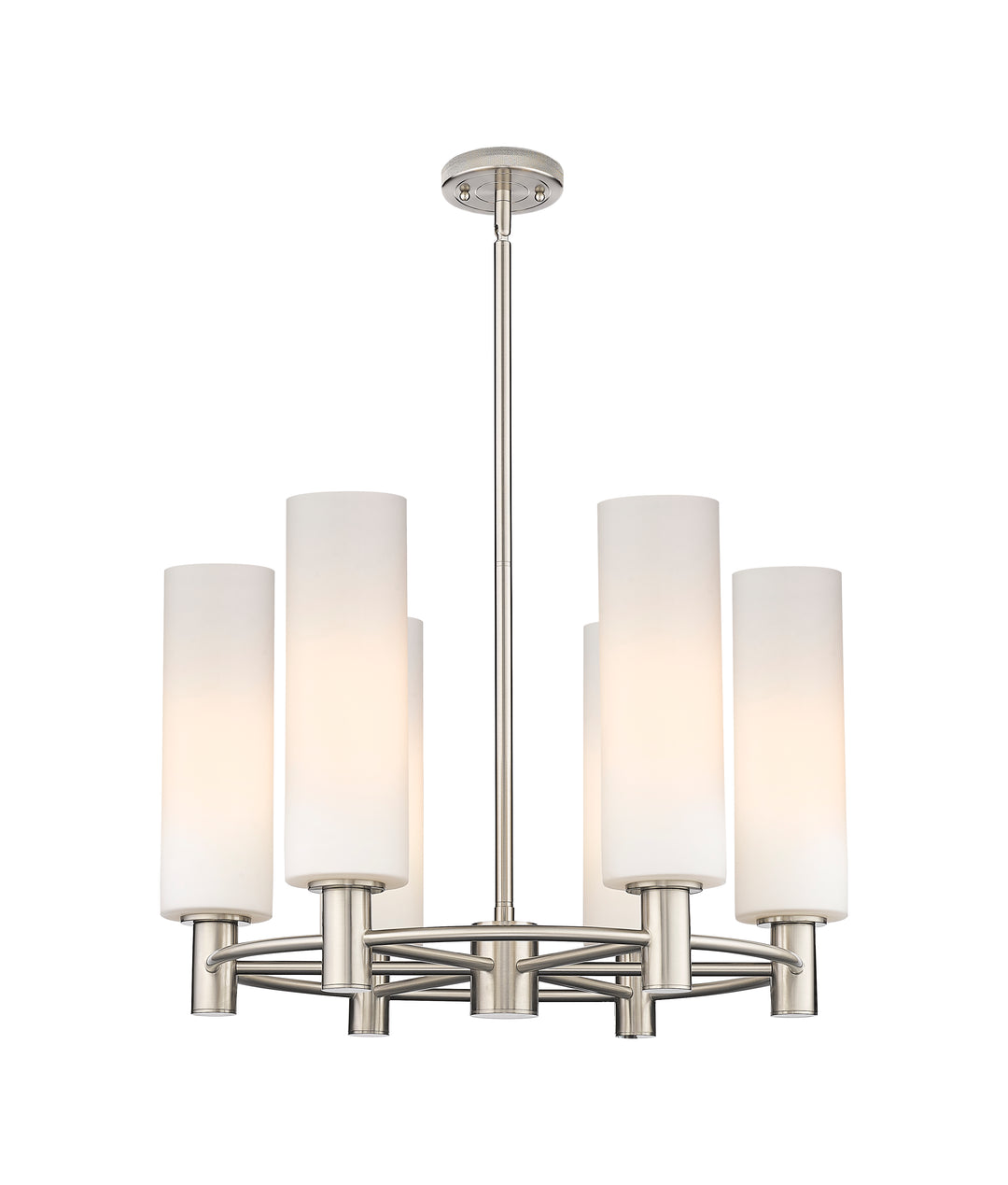 Innovations Lighting Crown Point 12" Chandelier - Satin Nickel Chandeliers Innovations Lighting White ; Glass Type: Frosted  